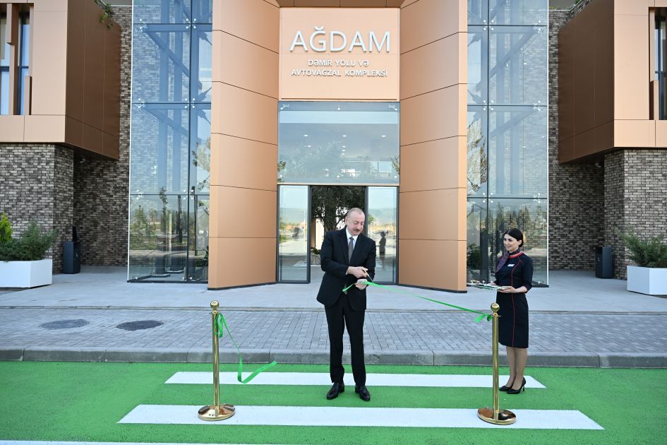 President Ilham Aliyev attends opening of Aghdam Railway and Bus Terminal Complex [PHOTOS/VIDEO]