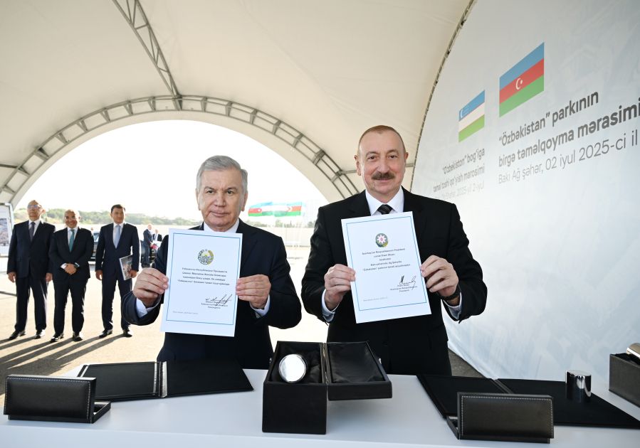 Foundation stone laid for “Uzbekistan” Park in Baku [PHOTOS/VIDEO]